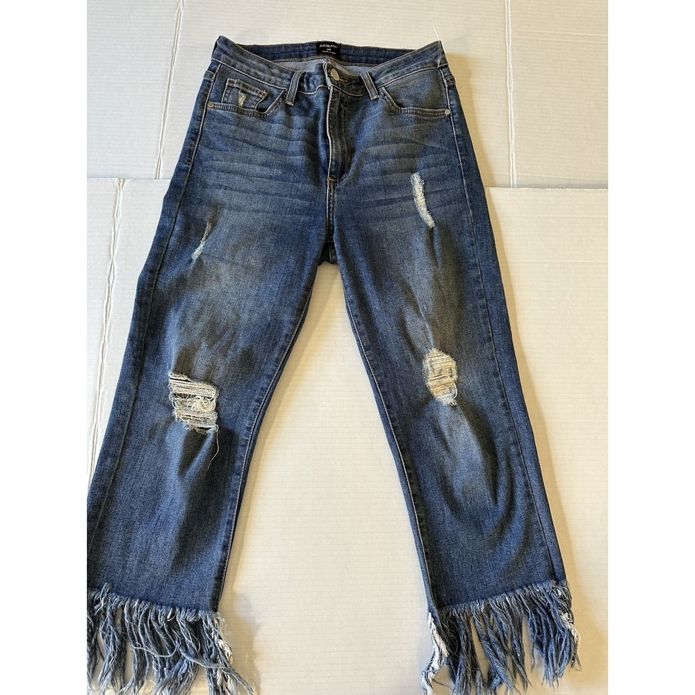 Just Black made in USA size 26 women's jeans fringe legs